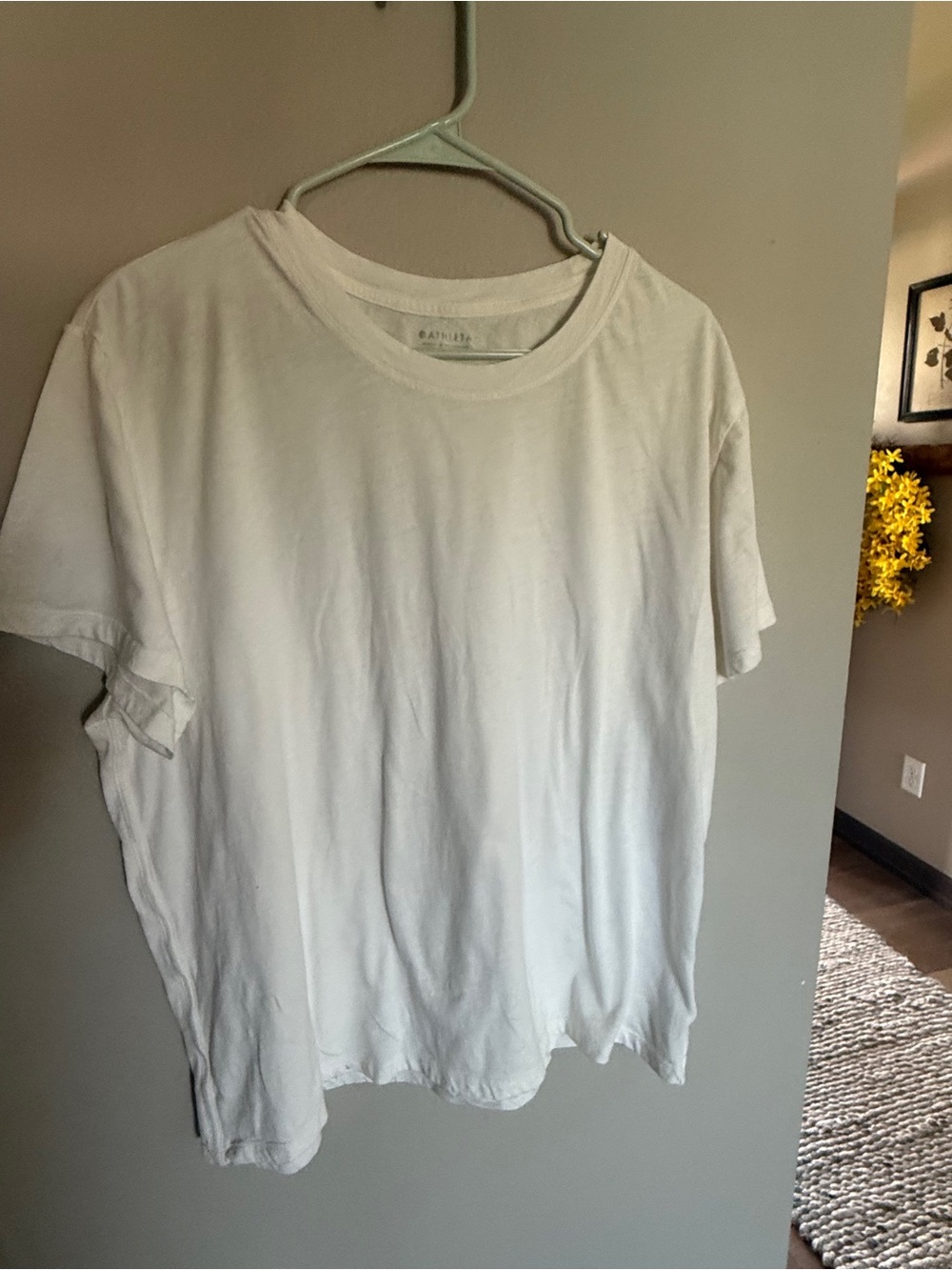 Athleta White Crewneck Tee - Soft Everyday Layer